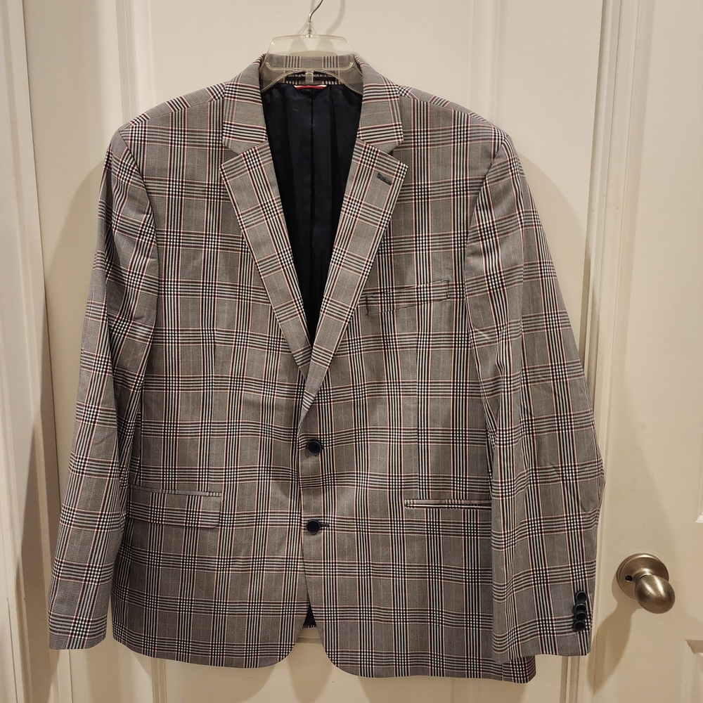 Tommy Hilfiger Trevor Checked Red White & Blue Blazer in time for Americas 250